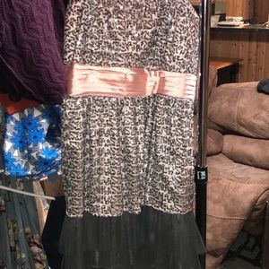 Pink glitter formal dress/prom